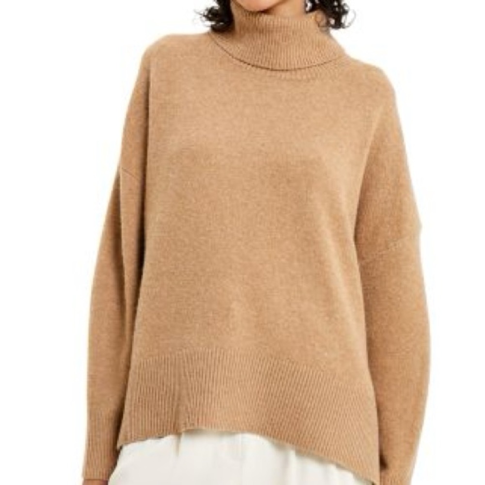French Connection Camel Turtleneck Sweater – Size M